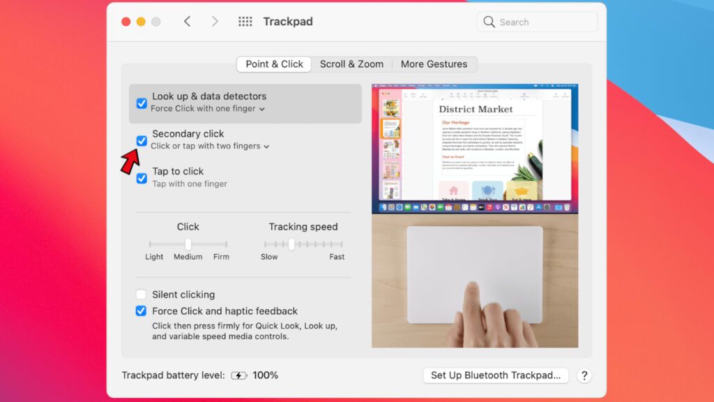 How to enable right-click on Mac Trackpad