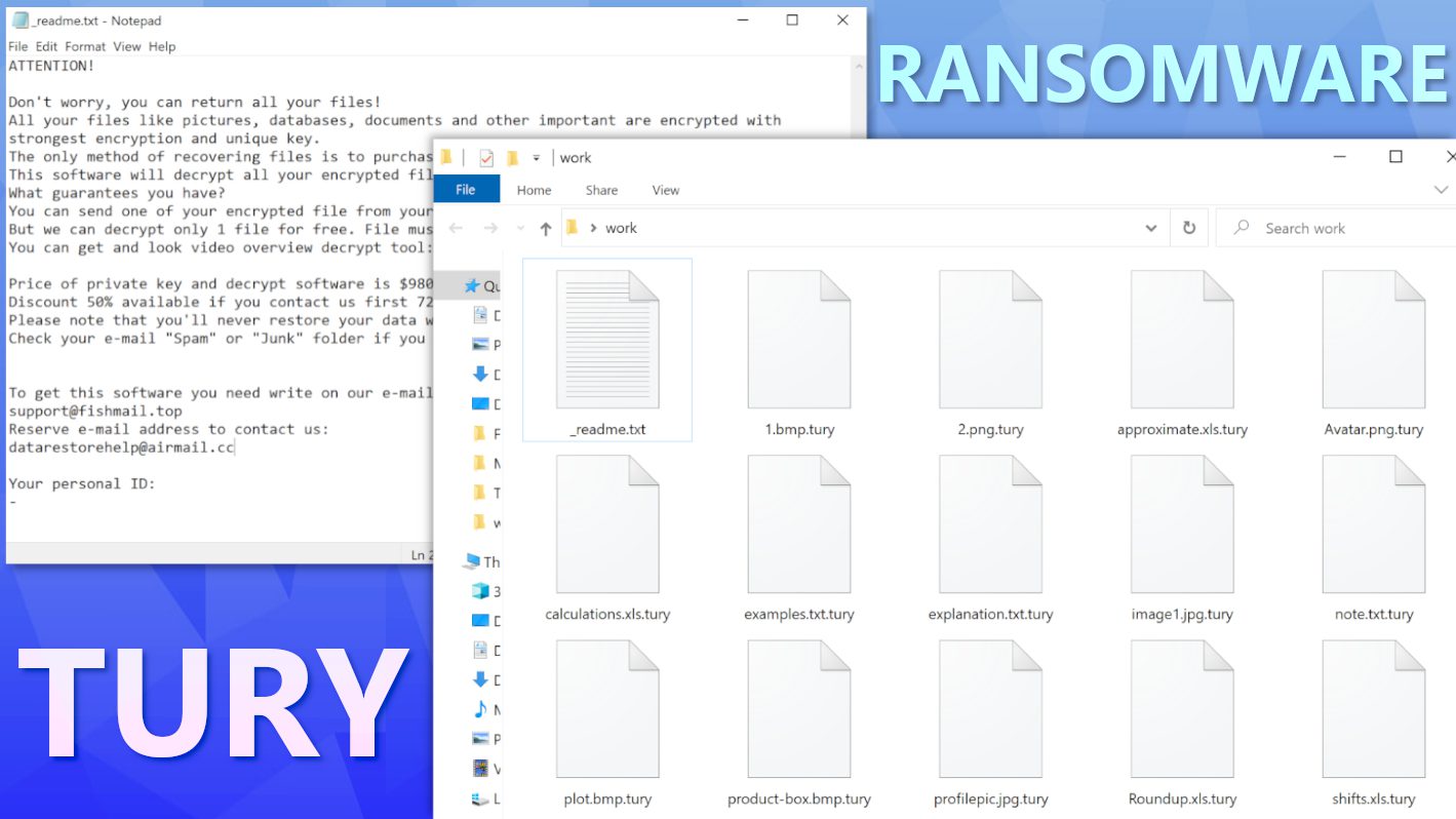 remove TURY ransomware virus and learn how to decrypt or repair files with .tury extension (free guide)