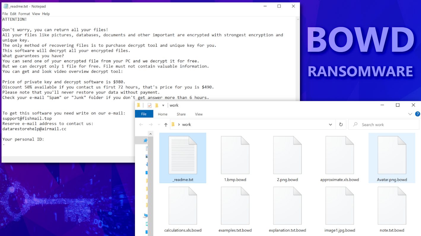 remove BOWD ransomware virus and learn how to decrypt or repair files with .bowd extension (free guide)