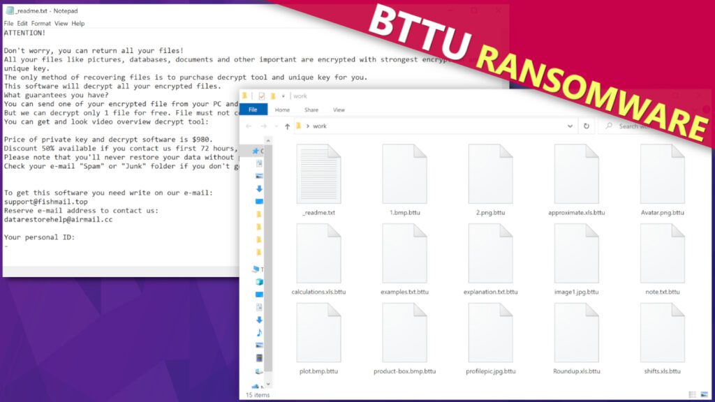 remove BTTU ransomware virus and learn how to decrypt or repair files with .bttu extension (free guide)