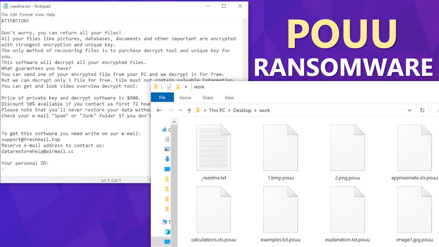 remove POUU ransomware virus and learn how to decrypt or repair files with .pouu extension (free guide)