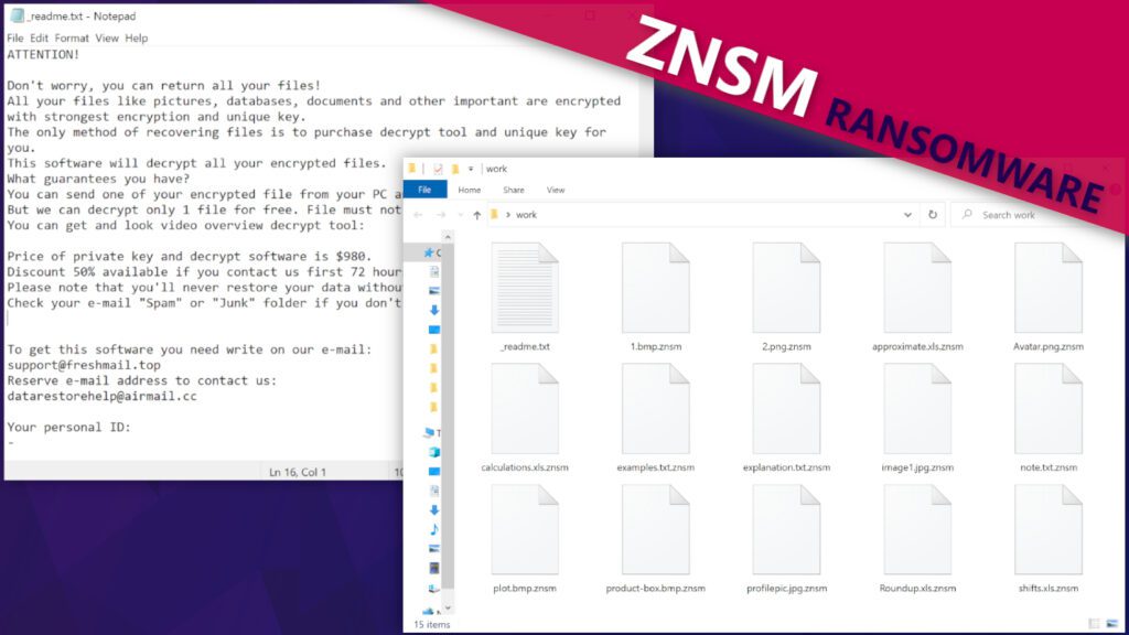 remove ZNSM ransomware virus and learn how to decrypt or repair files with .znsm extension (free guide)