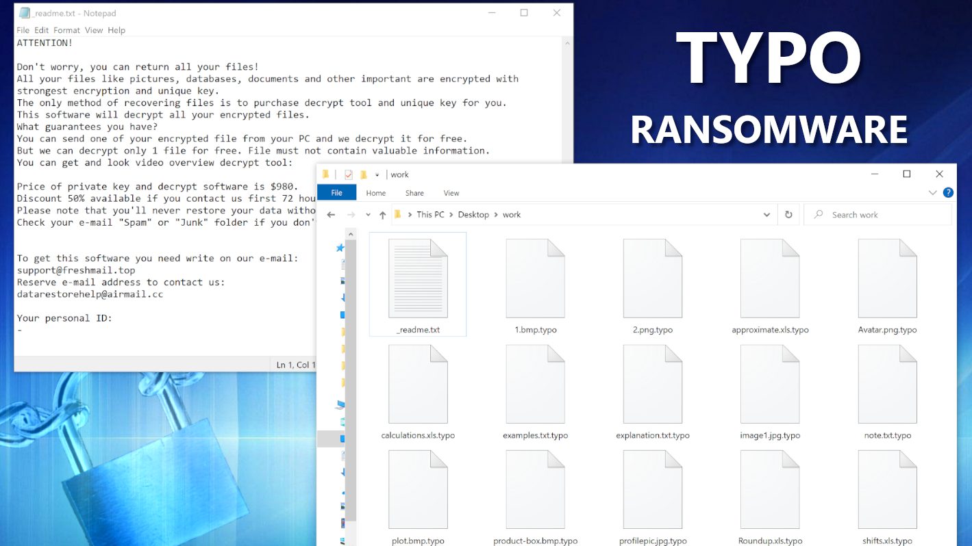 remove TYPO ransomware virus and learn how to decrypt or repair files with .typo extension (free guide)