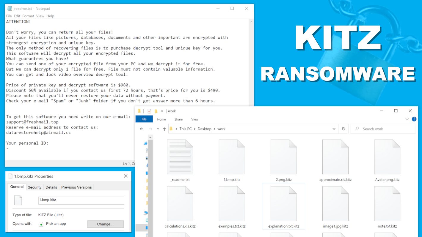remove KITZ ransomware virus and learn how to decrypt or repair files with .kitz extension (free guide)