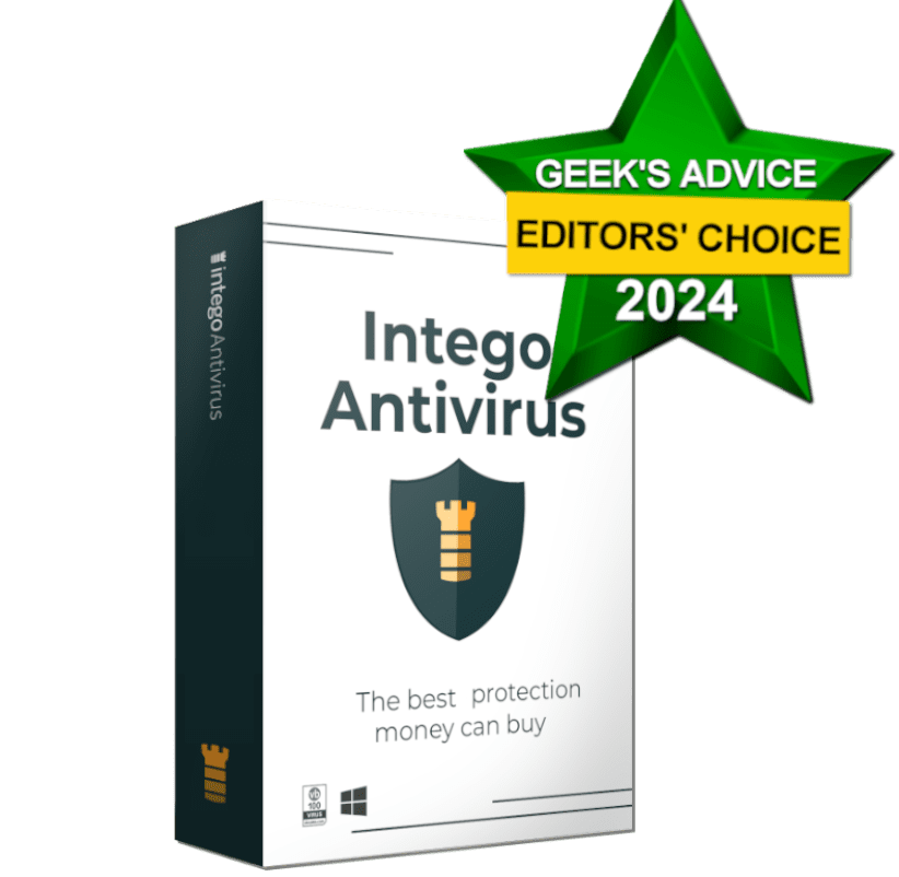 geek's advice recommends INTEGO ANTIVIRUS for Windows as editors choice
